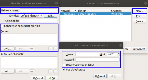 Screenshot of Konversations IRC Options