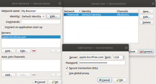 Screenshot of Konversations IRC Options